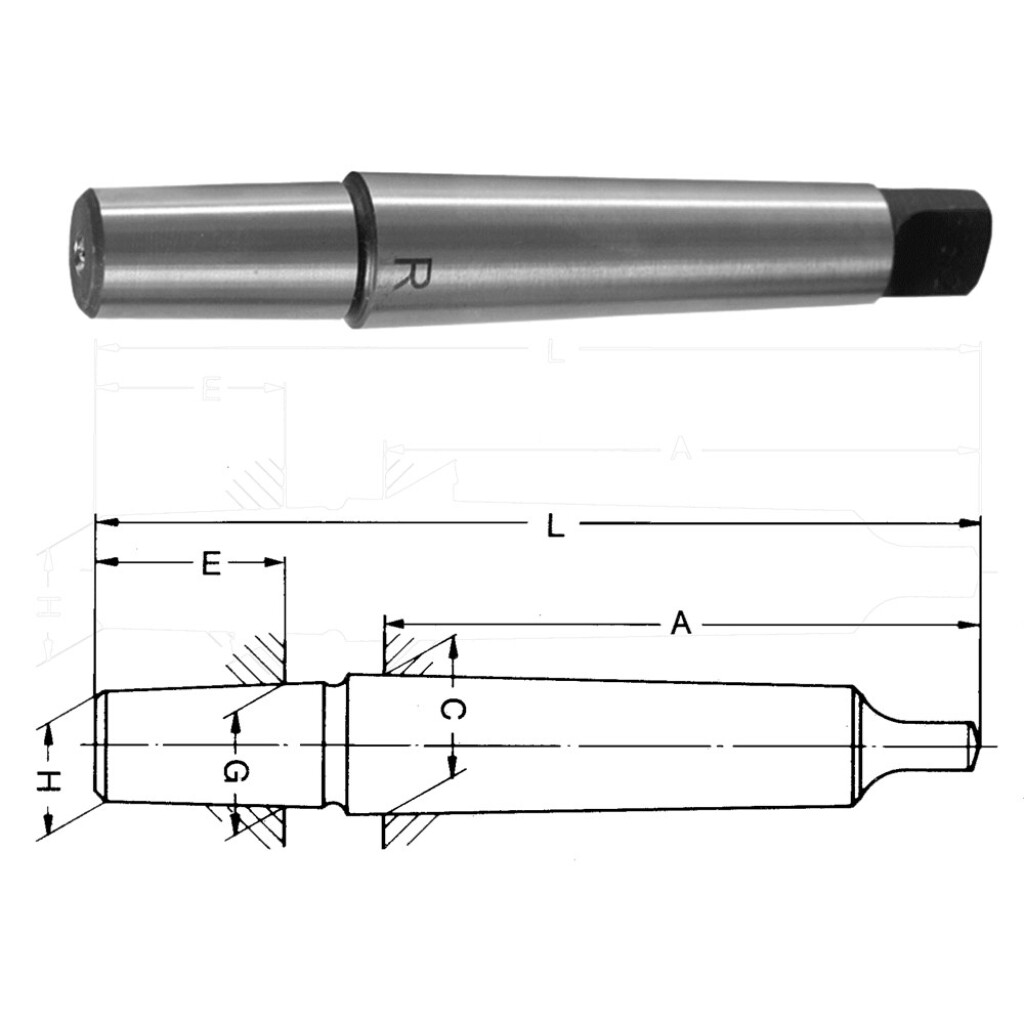 Boorhouderstift DIN238 MK4-B18