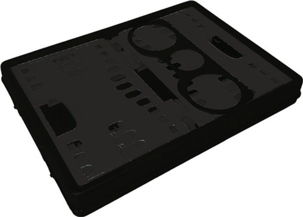 LOCKWEILER Vouwkrat  met 2 grepen en flessenhouder L485xB345xH230mm inhoud 35 l zwart-grijs