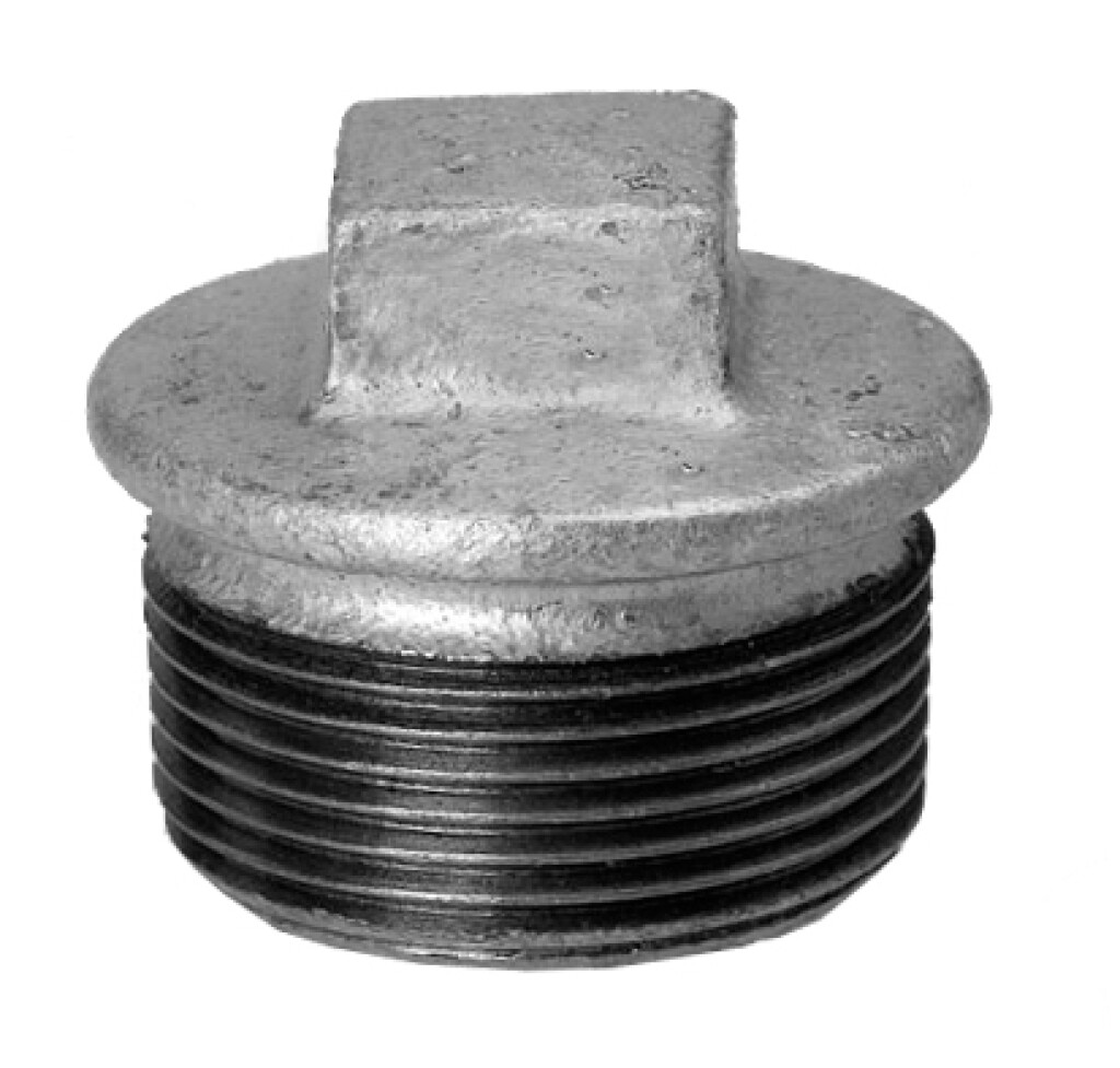 Fig. 290-1" Galv HS Fittingsd Stop met vierkant en rand gietijzer gegalvaniseerd 1" (bu) DN25
