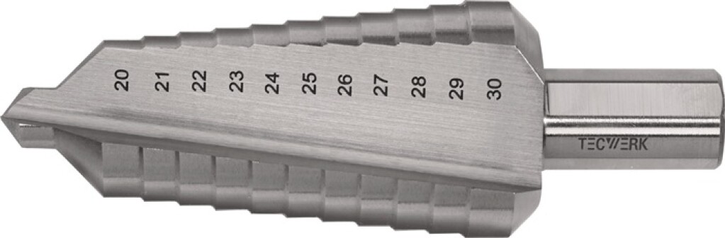 2000862085 Tecwerk Getrapte boor 20-30mm HSS met rechte groef snedeaantal 2 tredenaantal 11