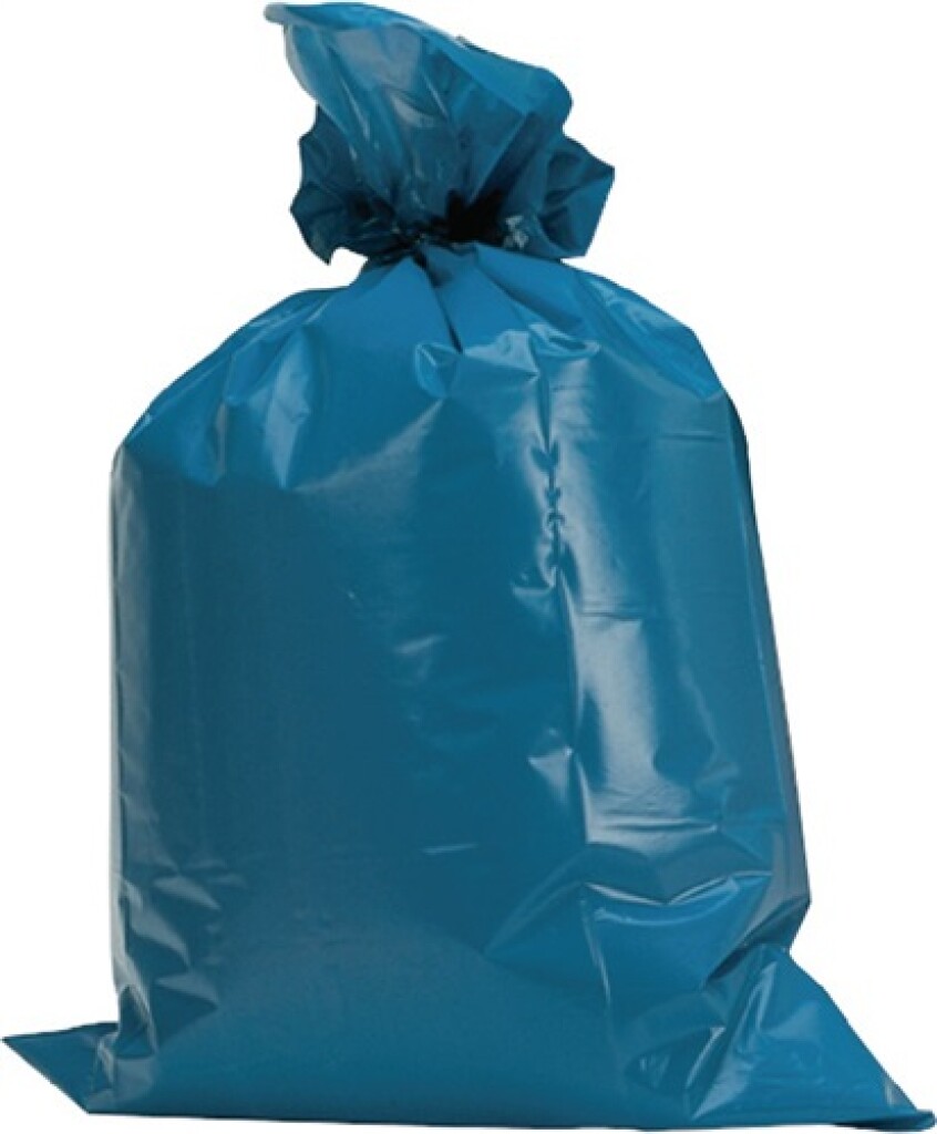 Kunststofzak 120 l LD-PE blauw