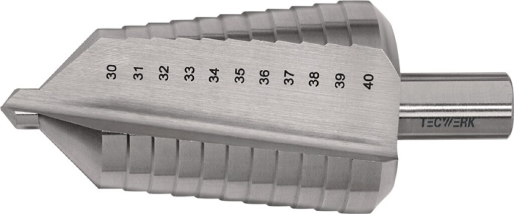 2000862086 Tecwerk Getrapte boor 30-40mm HSS met rechte groef snedeaantal 2 tredenaantal 11