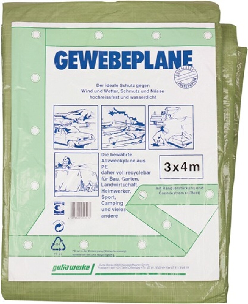 Afdekzeil Multi Tarp Standard breedte 10000 x lengte 12000 mm olijfgroen