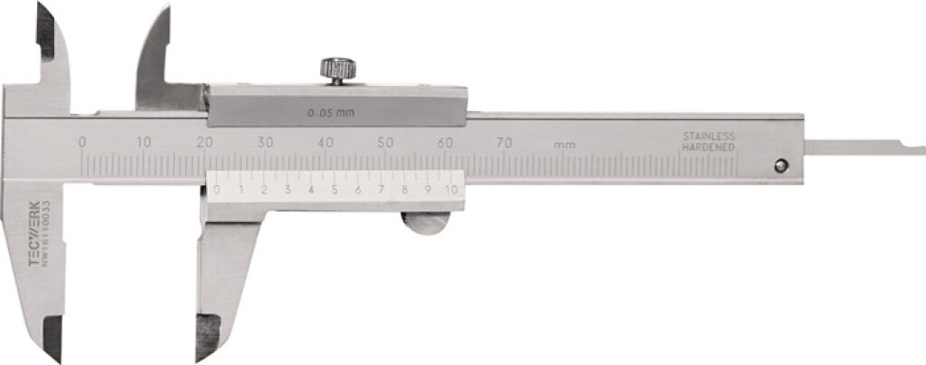 2000851005 Tecwerk Zakschuifmaat DIN862 70mm met vergrendelingschroef hoekig