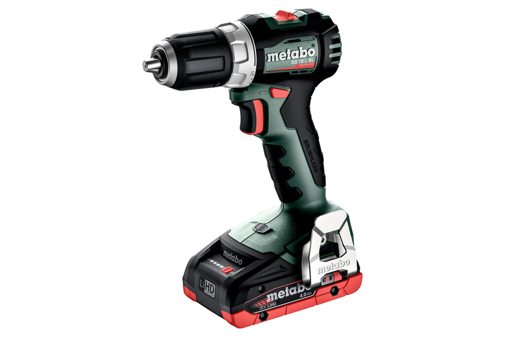 BS 18 L BL Metabo accu boorschroefmachine met snelspanboorhouder, 2x accu LiHD 18Volt 4,0Ah, lader ASC55, in metabox 145