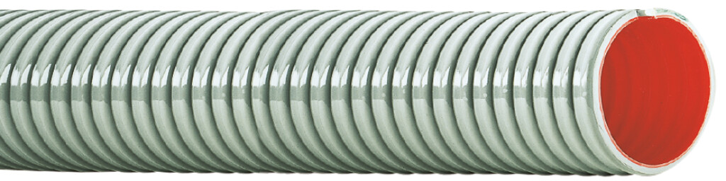 NORPLAST PUR 387 ANTIABRASIVO AS 6"/ 152mm PVC/PU slijvaste zuig/persslang, met antistatische draad