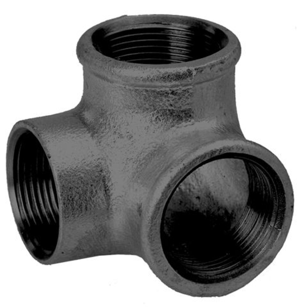 Fig. 221 - 3/8" (bi) Knie met zijspruit gietijzer gegalvaniseerd DN10
