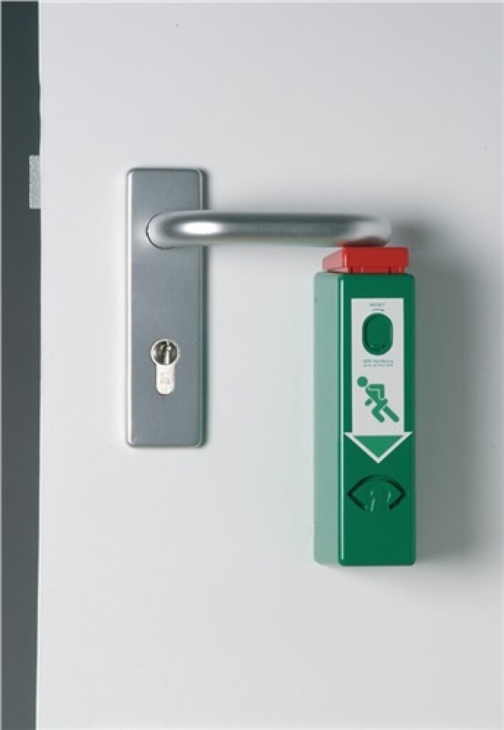 EH-deurbewaker 990 100 groen gelakt profiel-halfcilinders incl 2 sleutel vooralarm