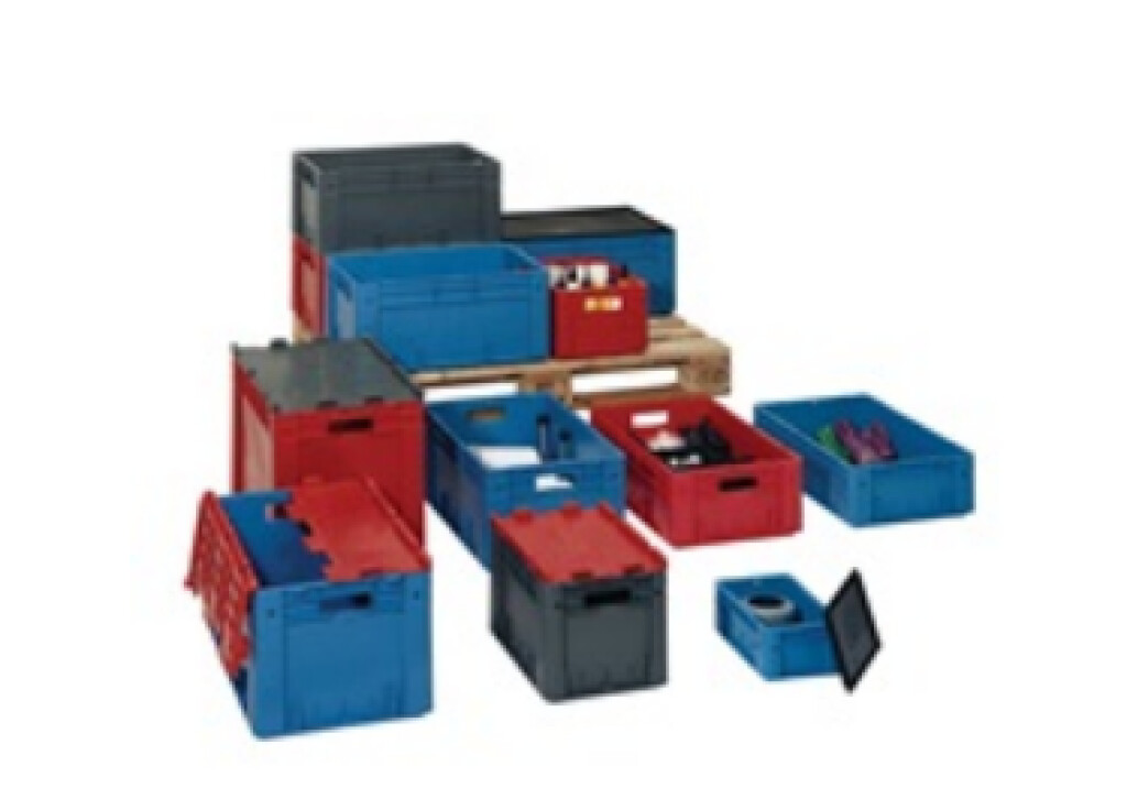 Transport-stapelkratten PP blauw ZW.BEL. L.400XB.300XH.175MM