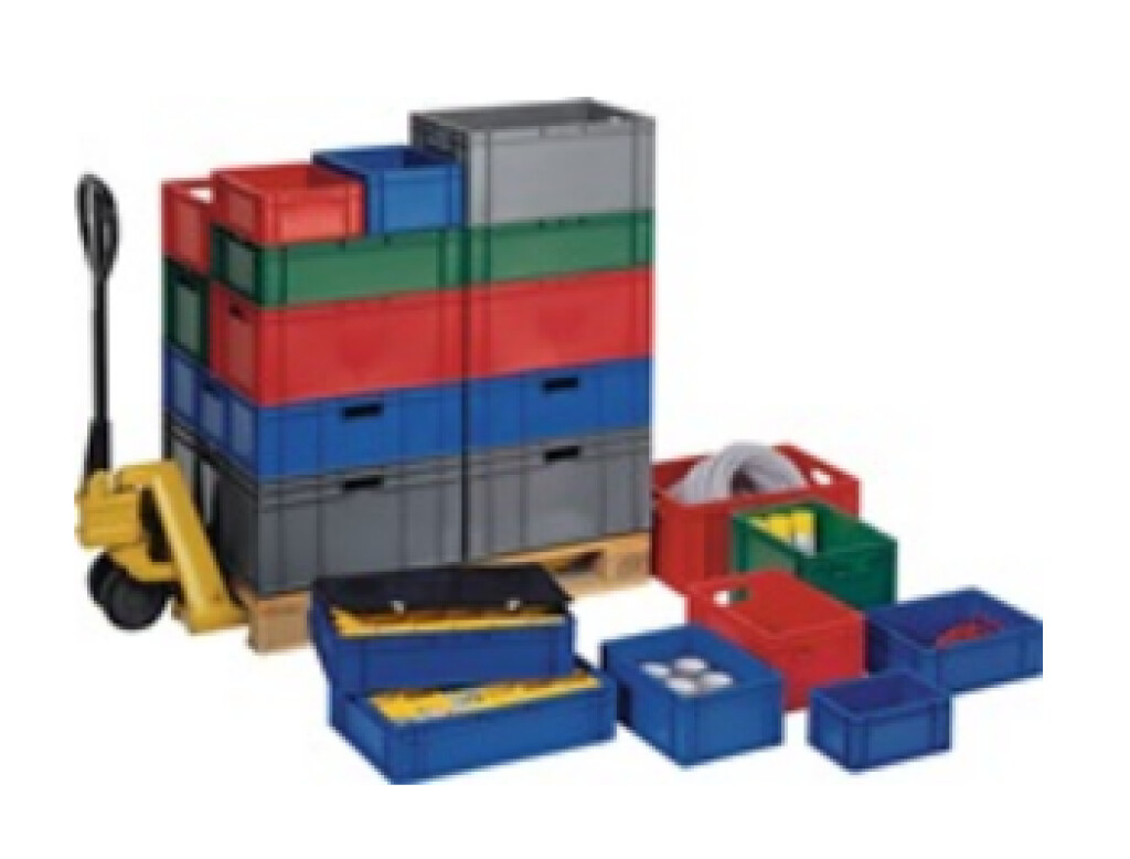 Transport-stapelkratten PP GRIJS L.400XB.300XH.120MM