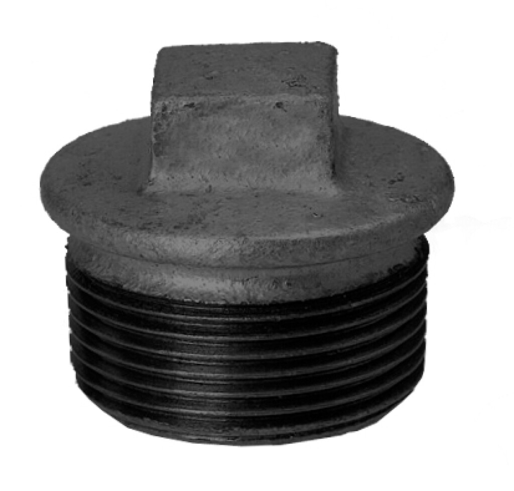 Fig. 290 - 1/8" (bu) Stop met vierkant en rand gietijzer gegalvaniseerd DN6