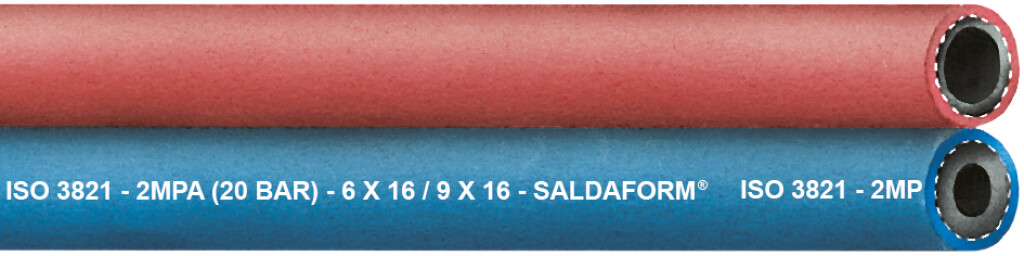 TWIN-HOSE/ISO 3821 1/4"X 3/8" tweeling zuurstof/gasslang