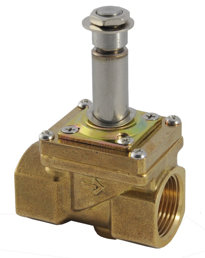 MV2-SD-08V10-NC IP-P 1/4" 2/2 Magneetventiel Semi-Direct type MV2 Viton Messing Normal closed