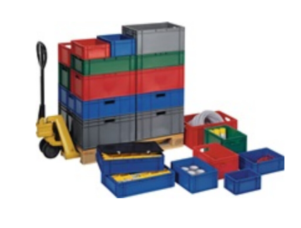 Transport-stapelkratten PP blauw L.400XB.300XH.120MM