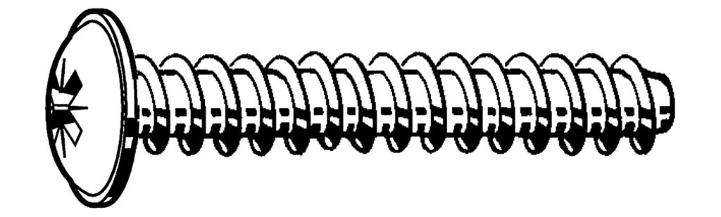 2,2x10mm Staal ELVZ Zelf draadvormende schroef 30° flenskop pozidrive kruisgleuf