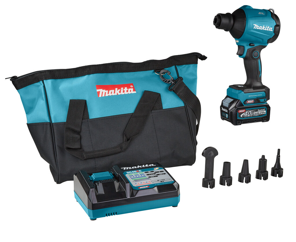 AS001GA101 Makita 40V Max Blaas- en zuigmachine 2,0 Ah accu (1 st), lader, in doos met tas