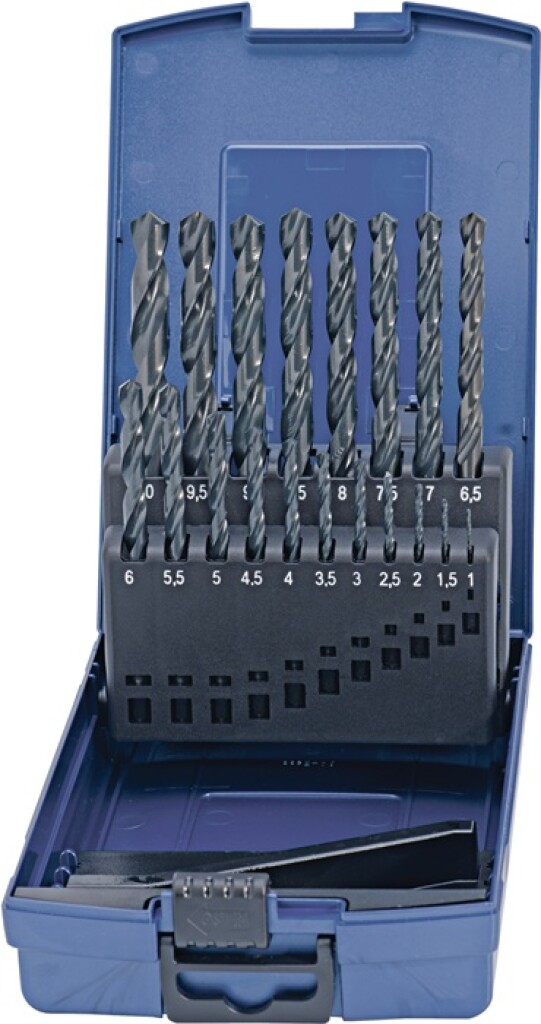 2000861934 Tecwerk Spiraalborenset 1-5,9x0,1mm HSS DIN338 type N in kunststof cassette 50-dlg