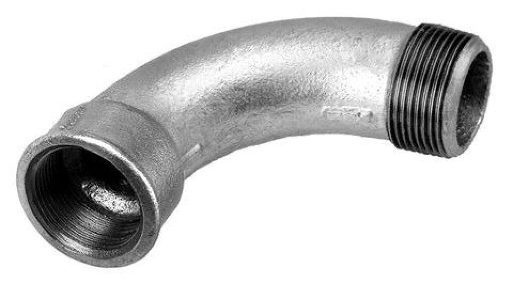 Fig. 1-1" Galv HS Fittings Bocht 90° gietijzer gegalvaniseerd 1" (bi x bu) DN25