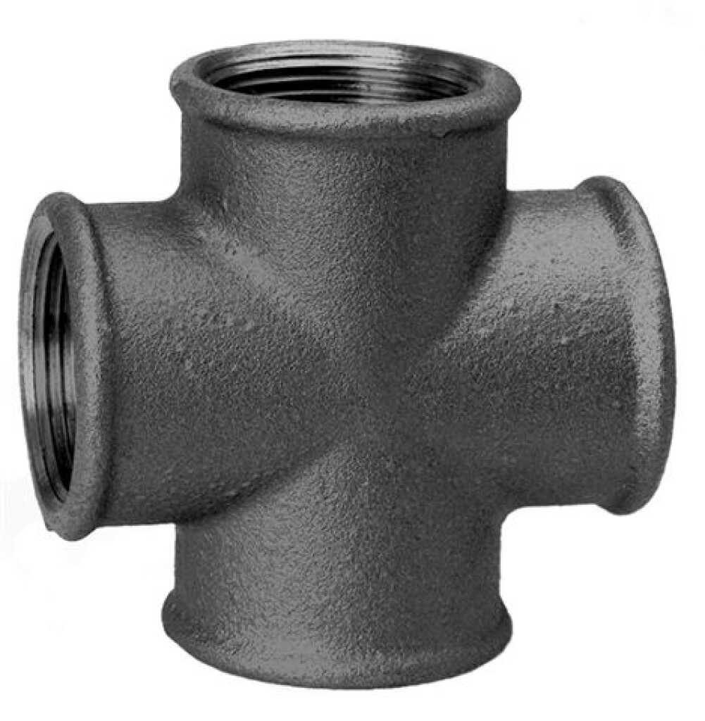 Fig. 180 - 1/4" (bi) Kruisstuk gietijzer gegalvaniseerd DN8