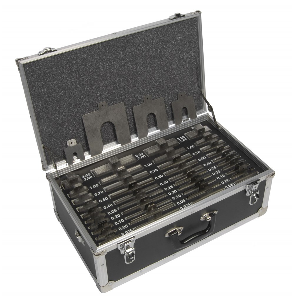B020019 Betex Vulplaten ABCD-10/9, massief roestvrij staal in koffer