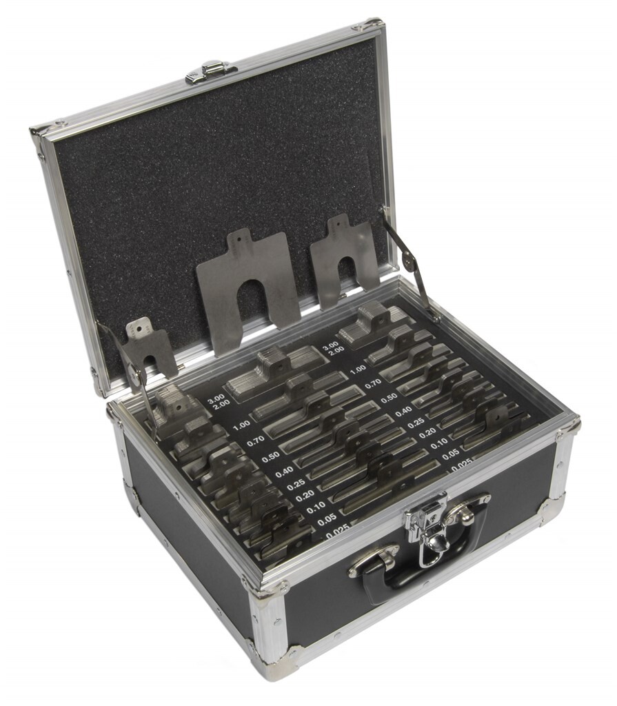 B020100 Betex Vulplaten ABC-10/10, massief roestvrij staal in koffer