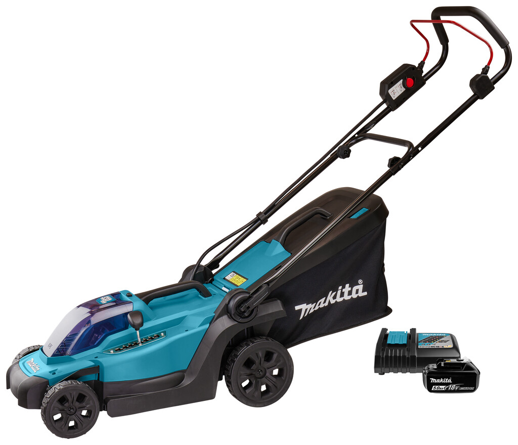 DLM330RT Makita LXT 18V accu Grasmaaier 33cm 5,0 Ah accu (1 st), snellader, in doos