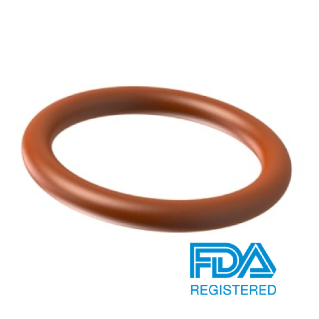 1,07x1,27mm O-Ring VMQ 70Sh.A rood FDA