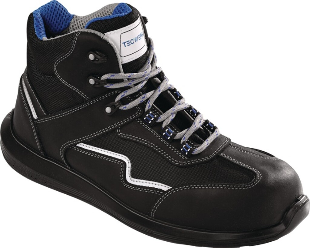 2720000627 Tecwerk Veiligheidsschoen Juist maat 47 zwart S3 SRC EN ISO 20345 Pull-Up leer/gelamineerd leer