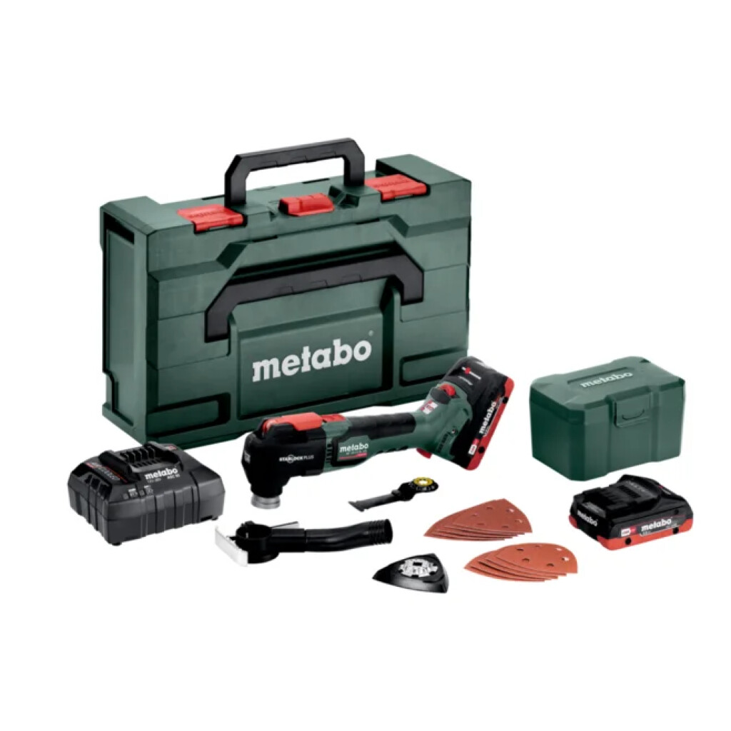 MT 18 LTX BL QSL Metabo accu mulititool, 2x accu's LiHD 18Volt 4,0Ah, lader ASC55, in metabox 145L