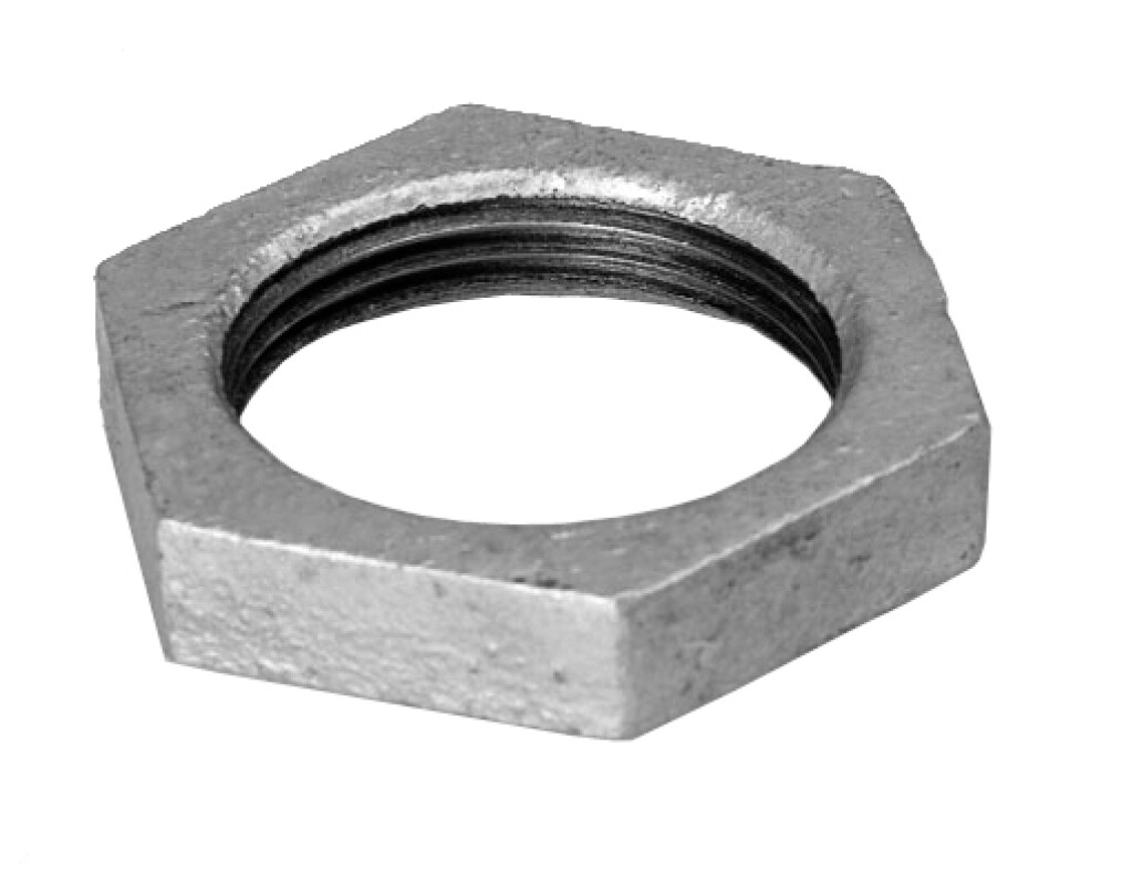 Fig. 312-1" Galv HS Fittings Zeskant sluitmoer met uitsparing, gietijzer gegalvaniseerd 1" (bi) DN25
