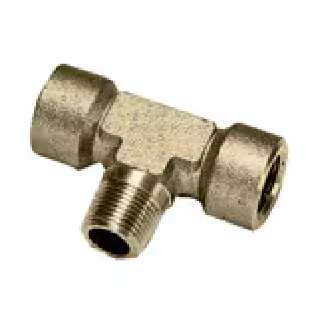 0158 10 10 Legris T-inschroef sok 1/8"bspp x 1/8"bspt x 1/8"bspp (bi x bu x bi)
