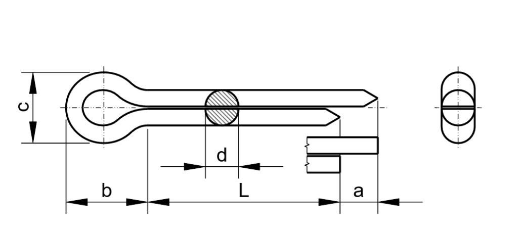DIN94 1,2x16mm RVS A2 Splitpen