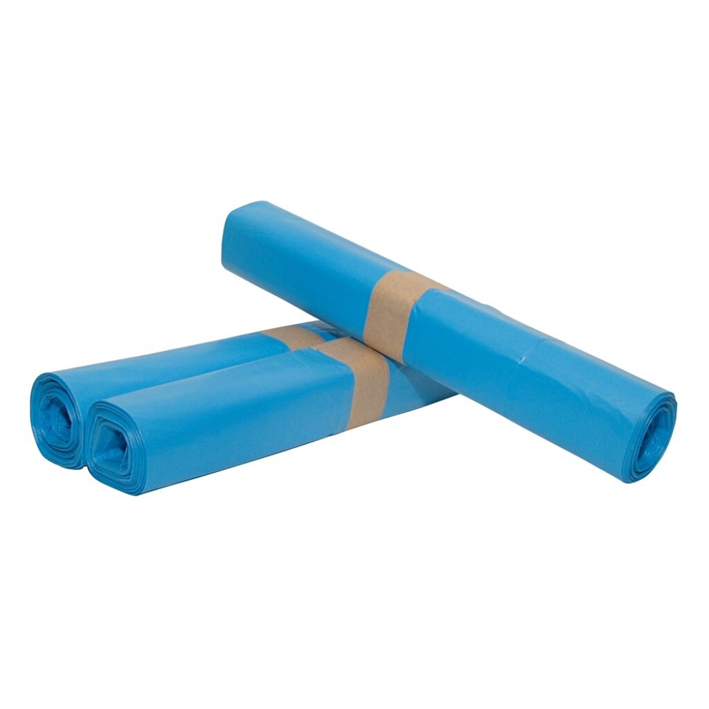 EUROCLEAN Rol huisvuilzakken 70 x 110 30mu hdpe blauw 20 stuks