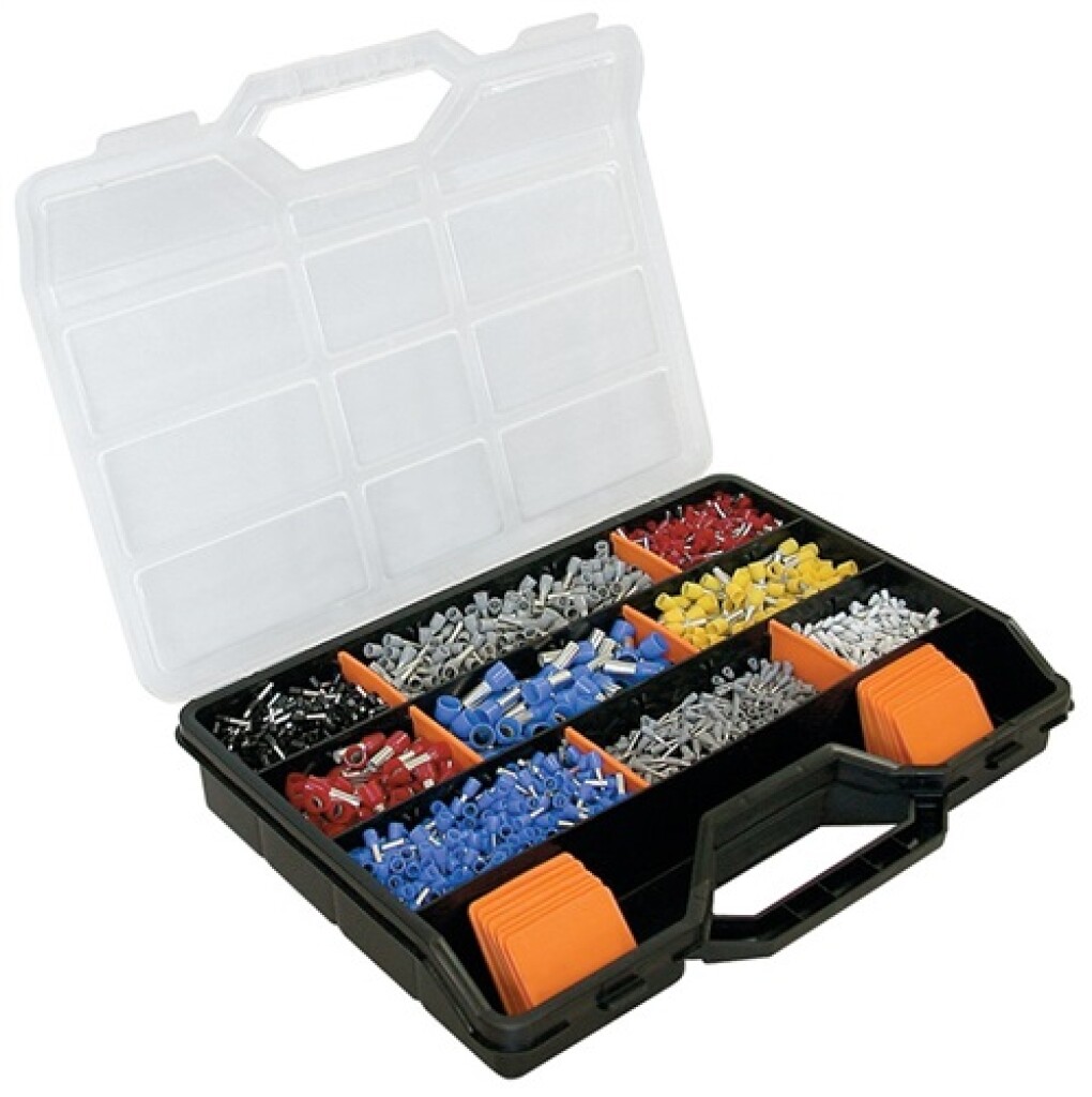 Assortiment adereindhulzen 2200 delig 0,50-16,00 mm² assortimentskoffer
