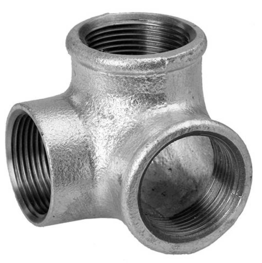 Fig. 221-1" Galv HS Fittings Knie met zijspruit gietijzer gegalvaniseerd 1" (bi) DN25