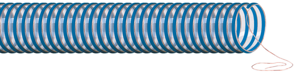 AIRFLEX/PU/AS/FOOD 32mm lichte universele PU afzuigslang met static wire