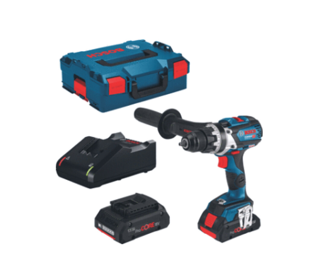 06019G010A Bosch Accu schroefboormachine GSR18V-110C, 2x Accu ProCORE18V-4,0Ah, lader GAL 18V-40, in L-Boxx 136