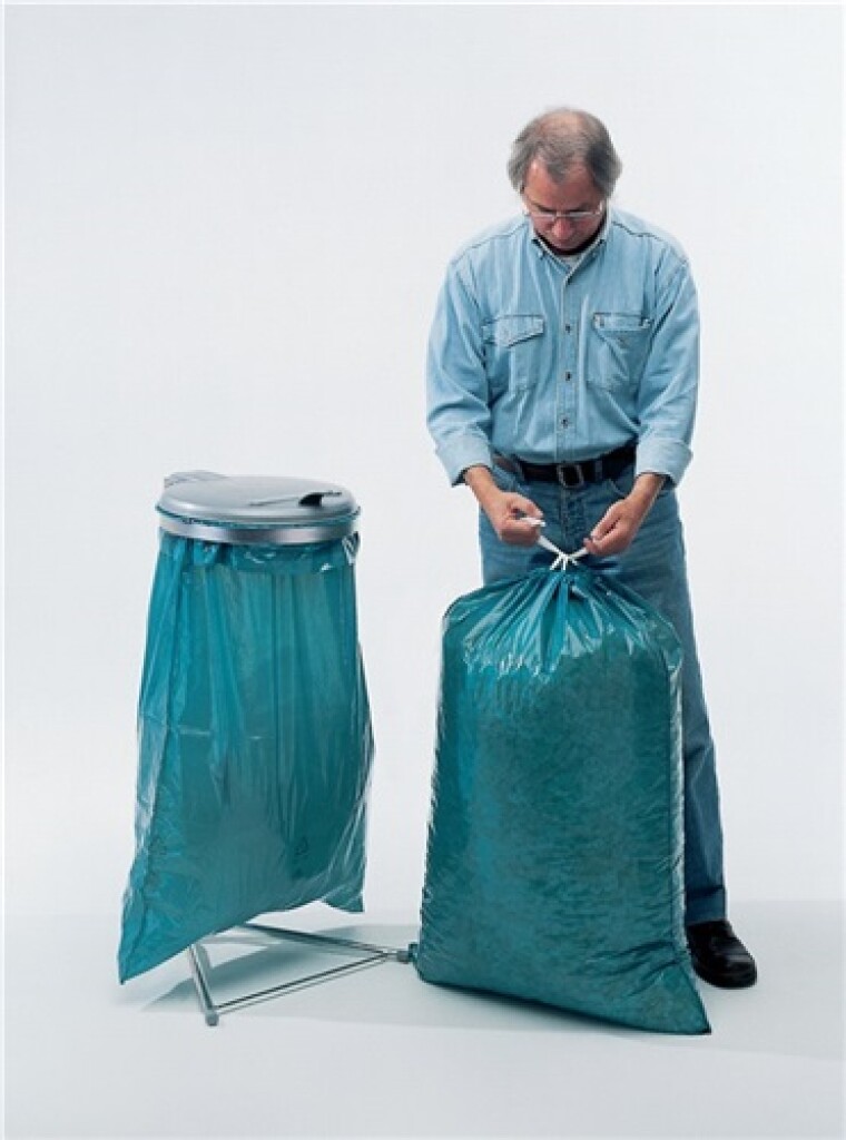 Kunststofzak 120 l LD-PE blauw 45